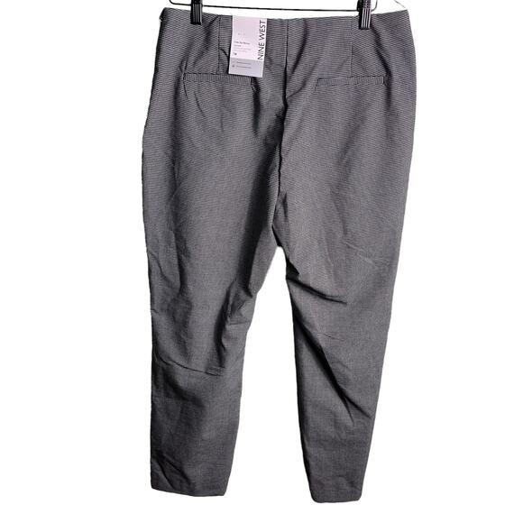 Nine West Women's High Rise Side Zip Skinny Ankle Gingham Pants Size 14 NWT - Picture 2 of 6